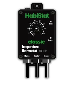 HabiStat Temperature Thermostat (600w Max Load) Black